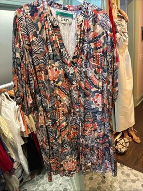 Chufy Multicolor Printed Mini Dress - Floral & Abstract